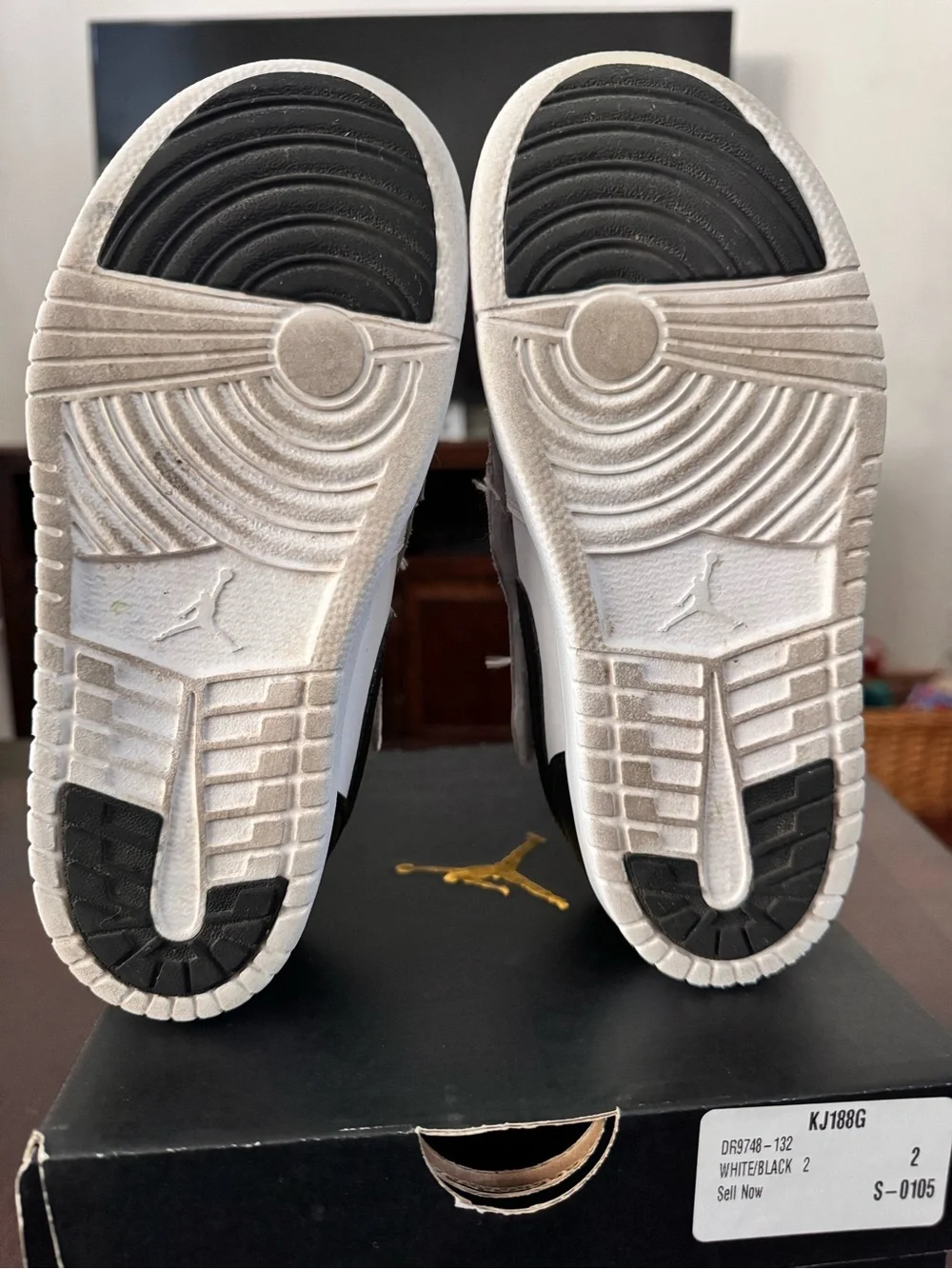 Jordan Low-Top Sneakers in White and Black